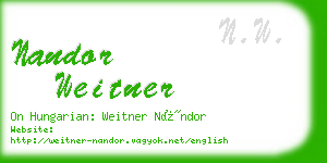 nandor weitner business card